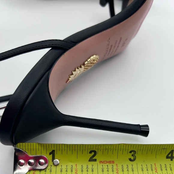 Aquazzura Essence Sandal 3 Buckle 85 black Leather , size 37.5 - Picture 7 of 10